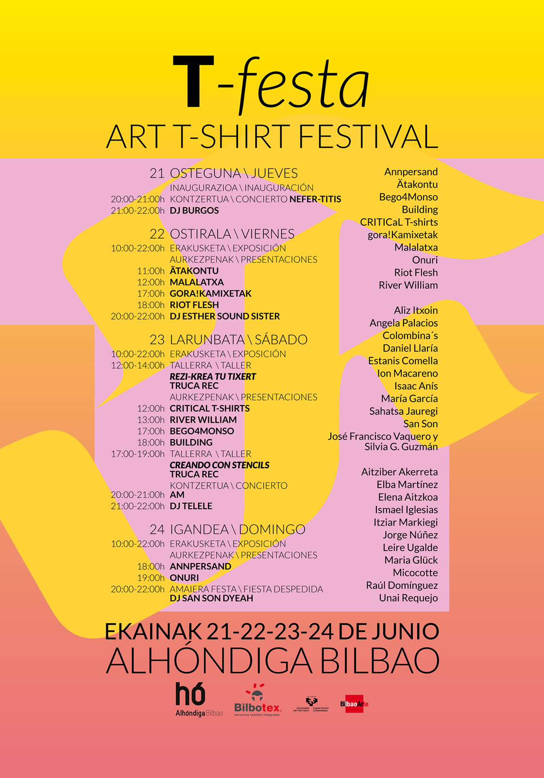 T-festa - Art T-shirt Festival poster Bilbao 2012